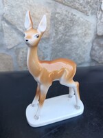 Vintage Kőbányai porcelán őzike figurális szobor – Balogh (15 cm)