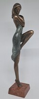 Czobor Sándor "Balerina"  c. bronzszobor eredetiségigazolással