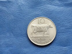 GUERNSEY 10 PENCE / TEN PENCE 1968 TEHÉN!