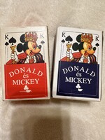 Ritka, Teljes Retro Disney Donald és Mickey kártyaszett, új
