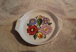 Kalocsai kézzel festett porcelán hamutál