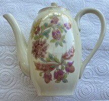 Retro Zsolnay porcelán kávés/teás szett – Kanna + 2 db csésze (1960/70-es évek)