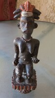Régi egzotikus afrikai törzsi dekoratív szobor tradicionális alak (15 cm)