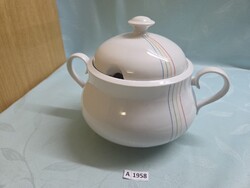 A1958 Alföldi szivárványos leveses tál 30x20 cm ﻿a képeken látható állapotban
