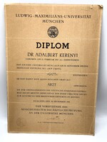 8 német és kanadai orvosi diploma a magyar származású Kerényi Albert részére, 1950-es évek