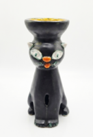 RETRO IPARMŰVÉSZ KERÁMIA CICA FIGURA SZOBOR, GYERTYATARTÓ