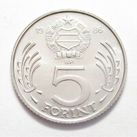 Magyarország,5 forint 1986 aUNC+ nikkel