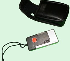 1980'S AGFA MINI ULTRAKOMPAKT fényképezőgép bőr tokjában a HIBÁTLAN