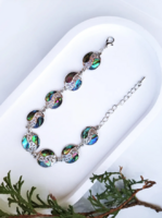 Eredeti Abalone Shell(paua,pávakagyló)kagylóból készült GYÖNYÖRŰ SZÉP KARKÖTŐ