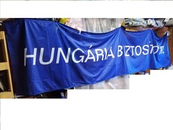Hungária Biztosító RT hatalmas zászló napvédő molino 4x1m, Új, Foci fanok! árajánlatot meghallgatok!