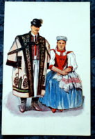 Kalotaszeg - esküvői pár -   népviselet  - antik képeslap   / Csikós Tóth A festménye után