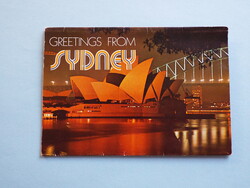 Képeslap (L1) - Ausztrália - Sydney leporelló 1970-es évek - LEÍRÁS!!! - (9x14,4 cm)