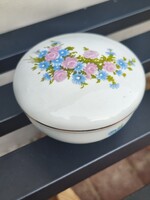 Ritka, dúsan kézzel festett Herendi porcelán bonbonier – Kitty (KY) dekor – Hibátlan (6032)