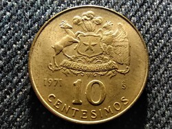 Chile 10 Centésimo 1971 So