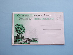 Képeslap (L1) - Anglia - Birmingham leporelló 1960-as évek - LEÍRÁS!!! - (8,7x14 cm)