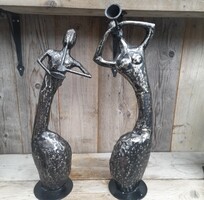Zenészek- fém szobrok 56. és 61 cm