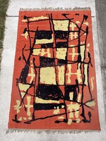 NAGYMÉRETŰ, NARANCS, SÁRGA ÉS FEKETE SZÍNŰ RETRO SZŐNYEG 306 X 202 CM
