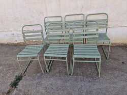 Retro rakásolható vendéglátos székek régi kerti székek csővázas terasz szék régi éttermi székek