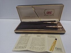 CROSS luxus 3 részes toll készlet - 14 Karat Gold Filled (USA) - eredeti dobozban