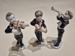 Hollóházi zenész figurák