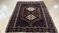 4389 Eredeti Iráni Afshari kézi csomó gyapjú szőnyeg 150X185CM
