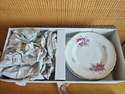 Hollóházi porcelán süteményes készlet A188