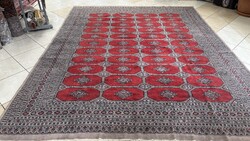 4404 HATALMAS PAKISZTÁNI YAMUD KÉZI GYAPJÚ PERZSA SZŐNYEG 260X330CM