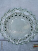TORTATARTÓ - 32 cm - ÜVEG - 4 cm - SZALAGFŰZŐ LYUKAKKAL - NAGYON VASTAG - OSZTRÁK