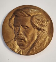 Somogyi Árpád  Móricz Zsigmond bronz  plakett díszdobozában