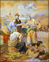 Wallburg Egon (Zórád Ernő) (1911-2004): ALKU A BAROMFIPIACON