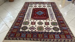 4387 GYÖNYÖRŰ Azeri kézi gyapjú perzsa szőnyeg 200X300CM