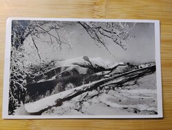 Ukraine, Hungarian Scout Association Carpathian Shelter House, View of Bliznica, snowy landscape, from 1942