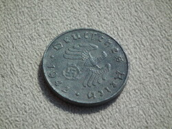 Németország, horogkeresztes birodalmi 10 Pfennig (Reichspfennig), 1942 J