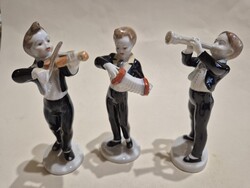 Hollóházi zenész figurák