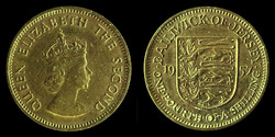 E 0438 Jersey ¼ Shilling 1957 Elizabeth II