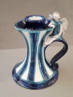 Zsuzsa Morvay angel-themed ceramic candle holder, 15 cm
