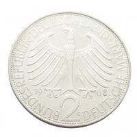 Németország,2 mark 1968 G - Max Planck fizikus aUNC+ nikkel