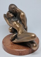Czobor Sándor "Szerelem II." c. bronzszobor eredetiségigazolással