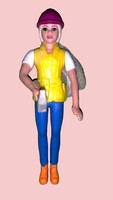2020.Nagyon szép retro MATTEL interaktív Barbie baba kalapáccsal a keze mozog 14 cm HIBÁTLAN