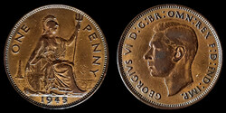 E 0518 Egyesült Királyság (Anglia) 1 Penny - VI. György 1945