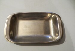 Régi retro rozsdamentes acél kistálca (16x9 cm) 1970-es évekből