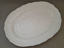Herendi fehér pecsenyéstál, kínálótál, 37,6 x 27,8 cm