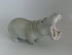Ritka Royal Dux porcelán víziló!
