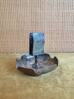 Art Deco Moritz Hacker kávéházi ezüstözött alpakka gyufatartó és hamutál A182