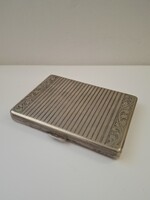 Alpakka cigaretta tárca, doboz, dózni, 10,6 x 7,8 x 1,2 cm