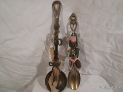 KANÁL - 2 db - RÉZ - 29 x 8 cm - 26 x 5 cm - OSZTRÁK - TÖMÖR - HIBÁTLAN