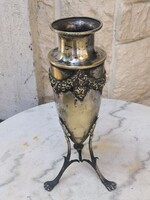Antique Decorative Vase Silver-like Lion Claw Marked Master Mark
