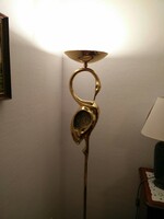 Nagyméretű vintage design állólámpa flamingó figurával, feltehetően olasz, 1980-as évek