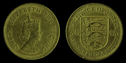 E 0437 Jersey ¼ Shilling 1957 Elizabeth II