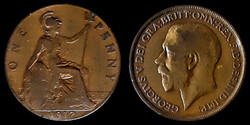 E 0488 Egyesült Királyság (Anglia) 1 Penny - V. György 1912